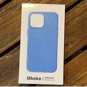 Light Blue Silicone Magnetic Phone Case- MKEKE